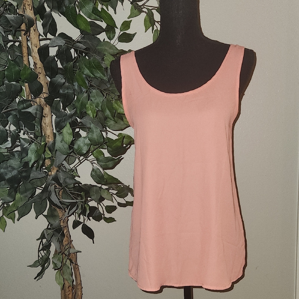Chiffon Pink Sleeveless Top